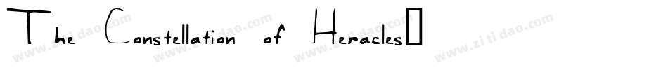 The Constellation of Heracles手机版字体转换